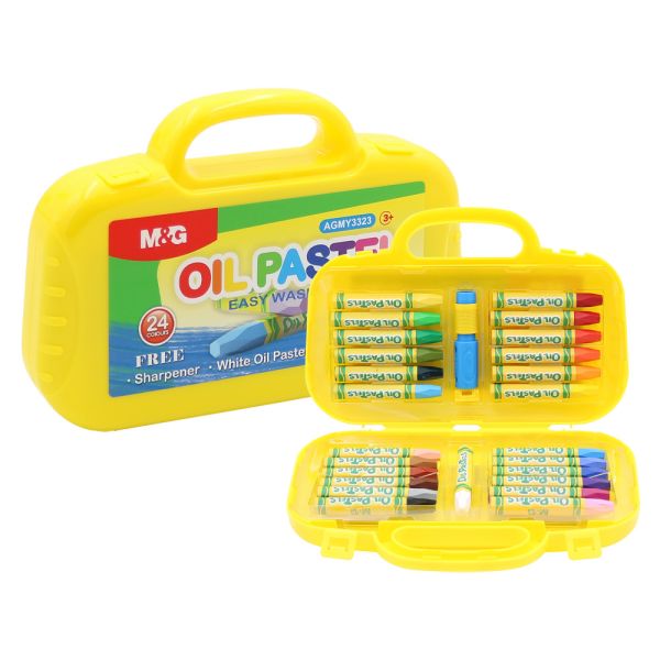 Voskovky M&G šesťhranné, 24 farieb v kufríku