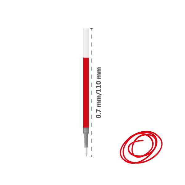 Náplň gélová G-7i (hrot 0,7 mm) - červená