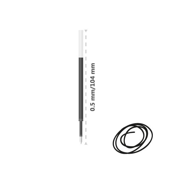 Náplň gélová JUNIOR 205 0,5 mm - čierna