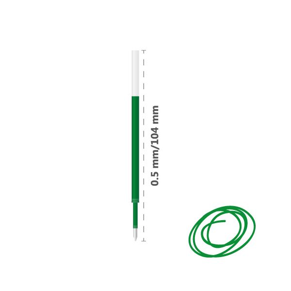 Náplň gélová JUNIOR 205 0,5 mm - zelená