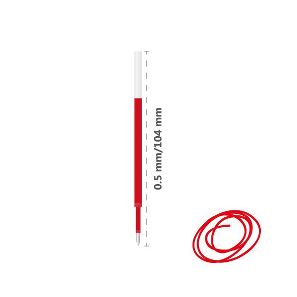 Náplň gélová JUNIOR 205 0,5 mm - červená