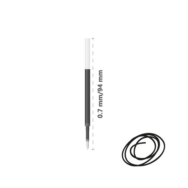 Náplň gélová MILAN Gel Touch 0,7 mm - čierna