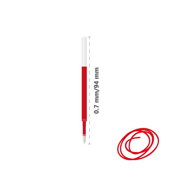 Náplň gélová MILAN Gel Touch 0,7 mm - červená