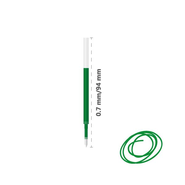 Náplň gélová MILAN Gel Touch 0,7 mm - zelená