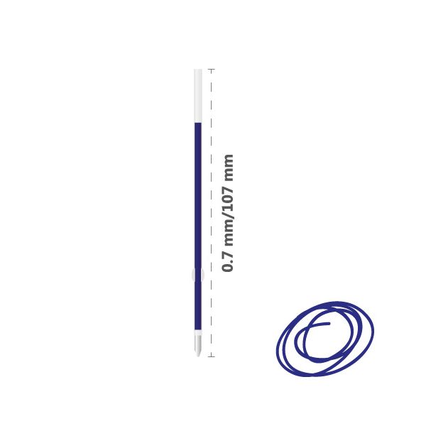 Náplň gélová MILAN Dry-Gel 0,7mm - modrá