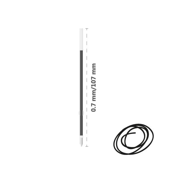 Náplň gélová MILAN Dry-Gel 0,7 mm - čierna