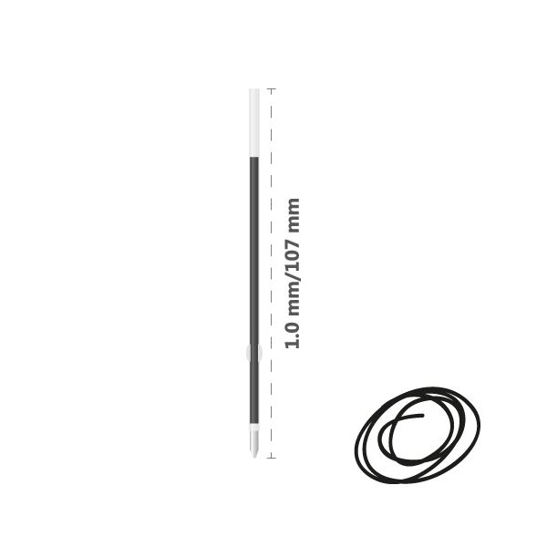 Náplň guľôčková MILAN P1 Touch 1,0 mm - čierna