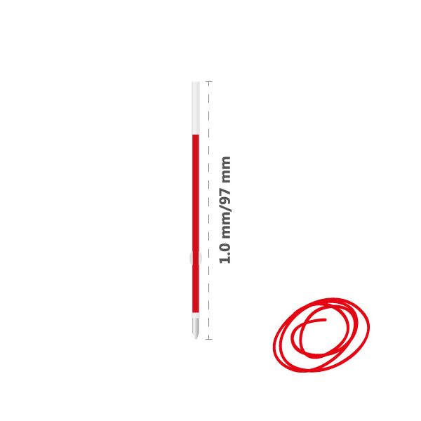 Náplň guľôčková MILAN Capsule 1,0 mm - červená