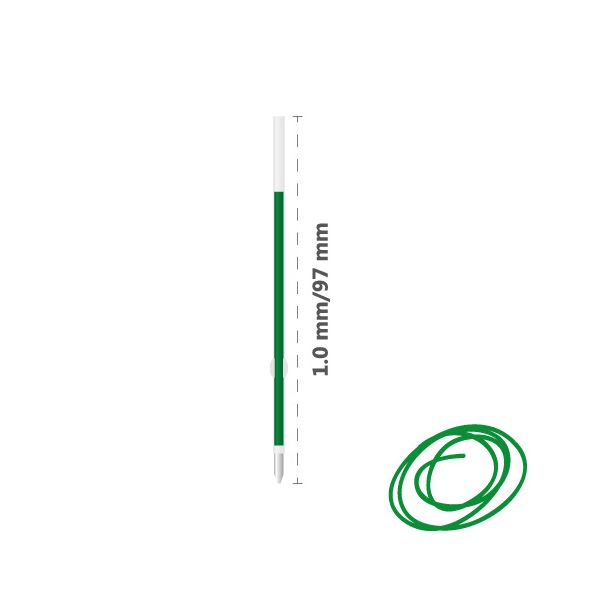 Náplň guľôčková MILAN Capsule 1,0 mm - zelená