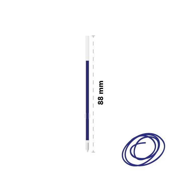 Náplň guľôčková, 1,0 mm - modrá - 88 mm