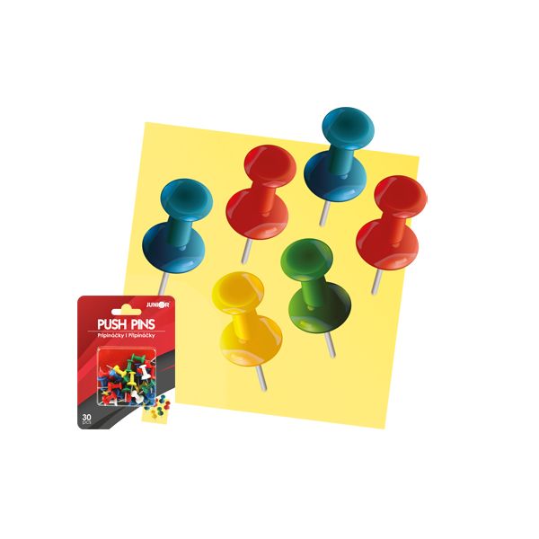 Pripináčiky do korku JUNIOR, 30 ks, blister