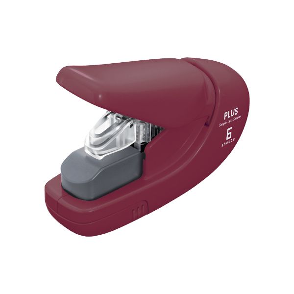 Zošívačka PLUS Paper Clinch mini SL-106AB (do 6 listov) bordová