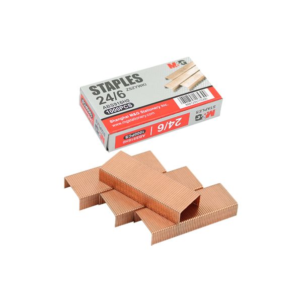 Spinky do zošívačky  medené M&G 24/6, 1000 ks