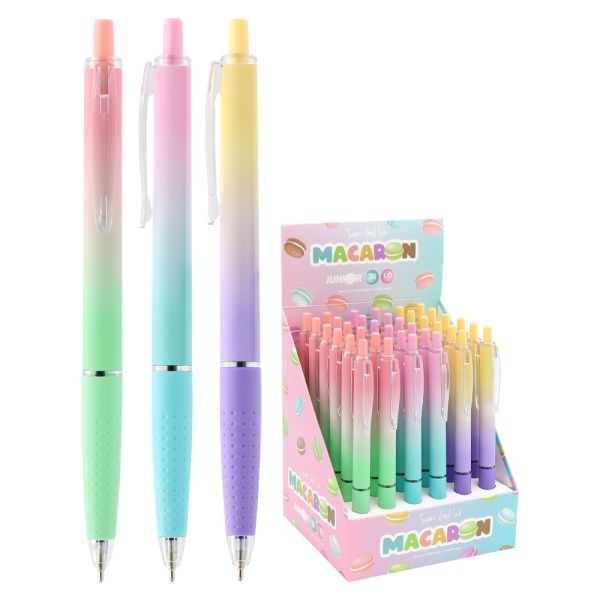 Pero guľôčkové Semi-Gel "Macaron" 1,0 mm, modrá náplň