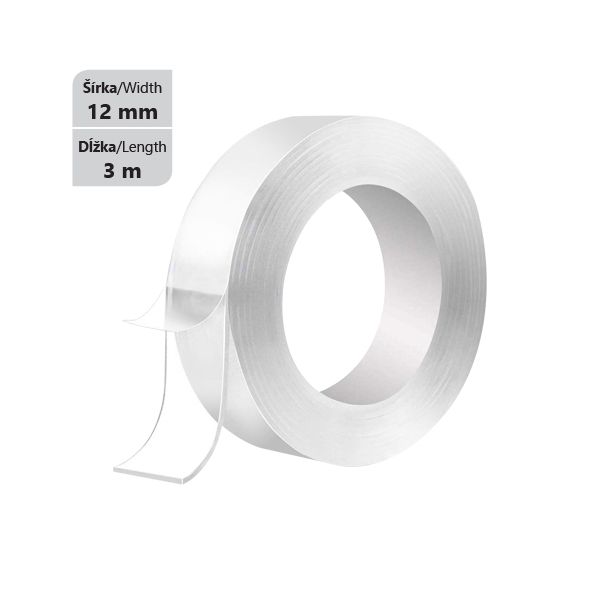 Lepiaca páska obojstranná, gélová Nano Magic M&G 12 mm x 3 m