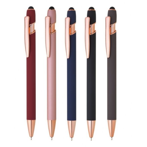 Guľôčkové kovové pero ELLA SOFT 2 (mix 4 farieb)