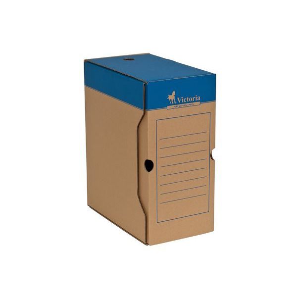 Archívny box A4 / 150 mm, kartón, VICTORIA, prírodný