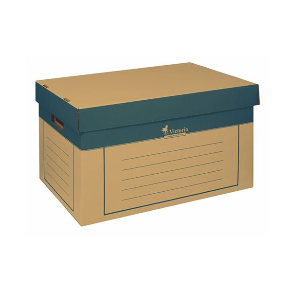 Archívny kontajner, 320x460x270 mm, kartónový, VICTORIA, prírodný