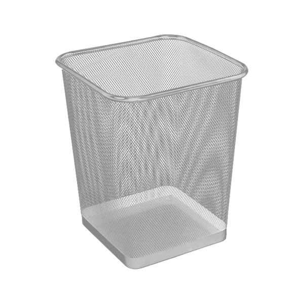 Drôtený kôš hranatý, strieborný 20 l
