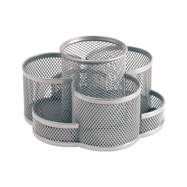 Drôtený stojan / organizér 7-dielny, strieborný