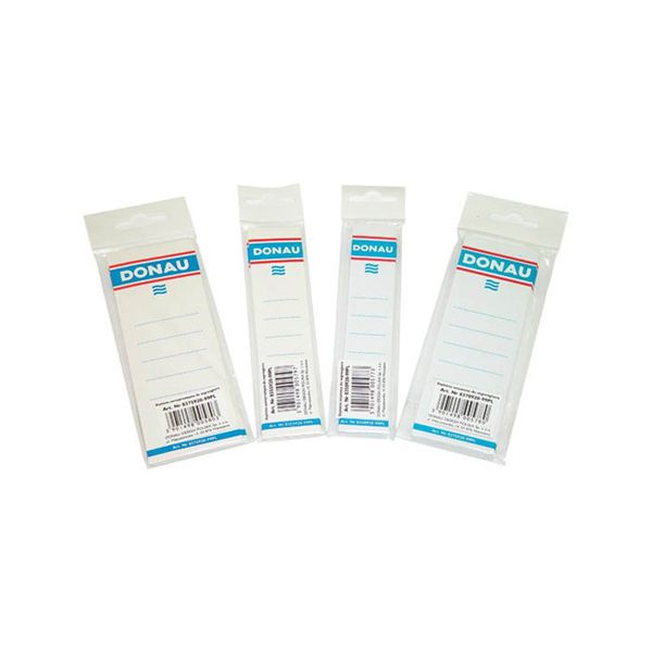 Chrbtový štítok k šanónom, samolepiaci, 54x153 mm, DONAU, biele