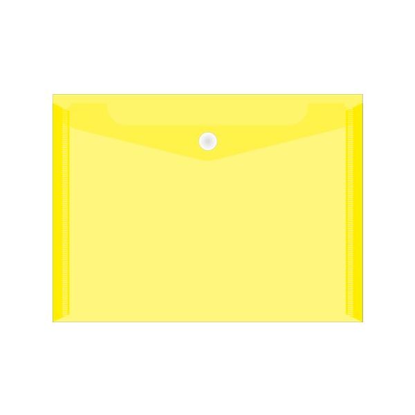 Obal PVC s patentkou priehľadný A4, žltý
