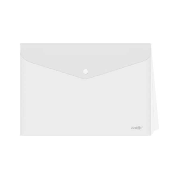 Obal s patentkou - rozšíriteľný PP/A4, priehľadný/transparentný