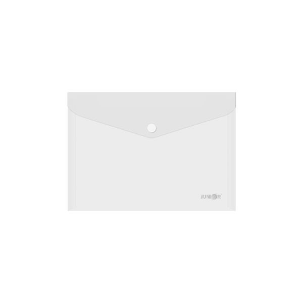 Obal s patentkou PP/A5, priehľadný/ transparentný