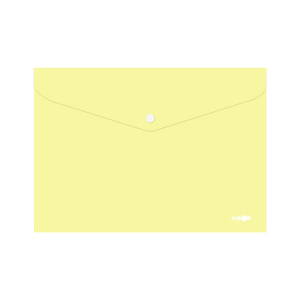 Obal s patentkou PP/A4 Pastel - žltý