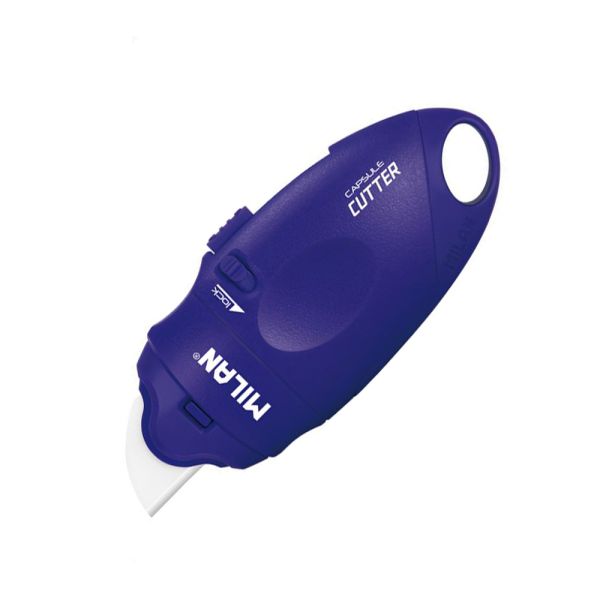 Nôž orezávací MILAN Capsule keramická čepeľ, modrý