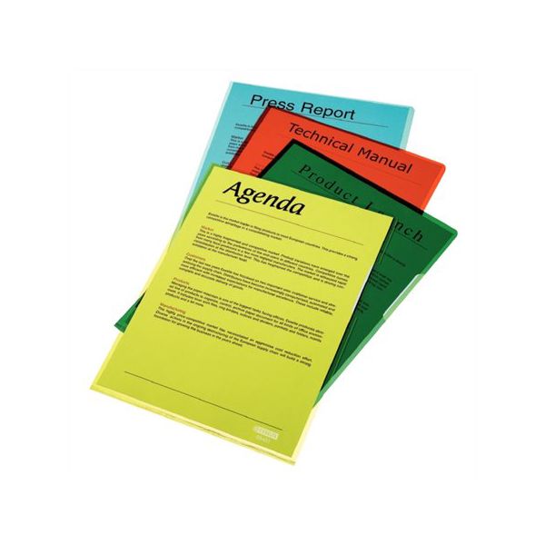 Obal "L", A4, 150 mikr., číry povrch, ESSELTE "Luxus", červený