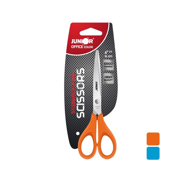 Nožnice PVC Office color 6"/15 cm