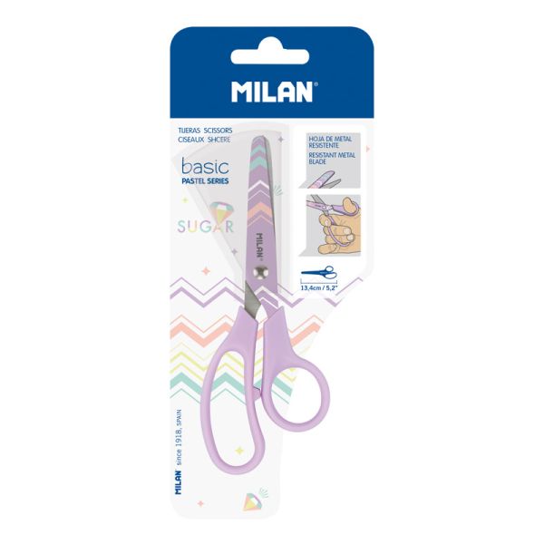 Nožnice MILAN Basic Pastel Edition fialové 5,2"/13,4 cm