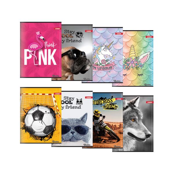 Zošit A4, linajkový 444, 40 listový - design E