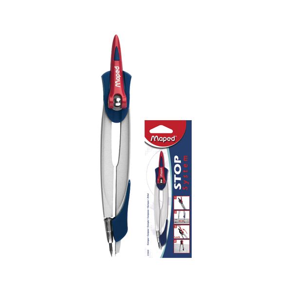 Kružidlo, s fixáciou ramien, MAPED "Stop System", mix farieb