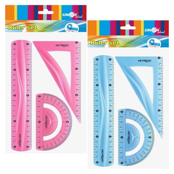 Sada pravítok - 3 ks, farebná/ohybná