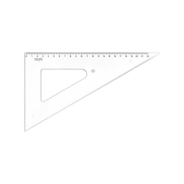 Trojuholník KOH-I-NOOR transparentný, 22 cm