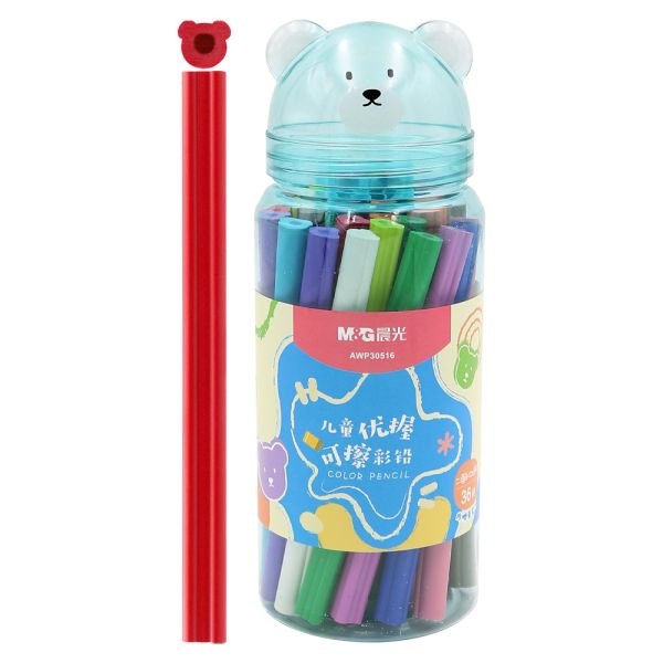 Pastelky bezdrevné M&G Cute Bear - 36 farieb (v modrom obale)