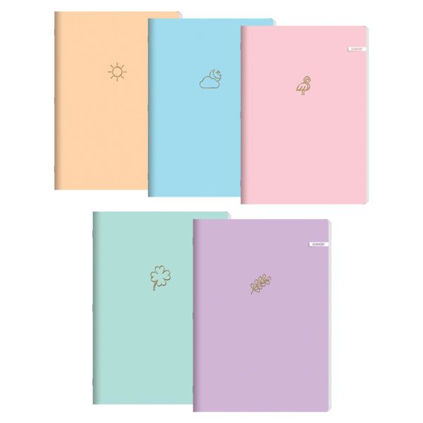 Zošit A5, linajkový 544, 40 listový, Soft Touch