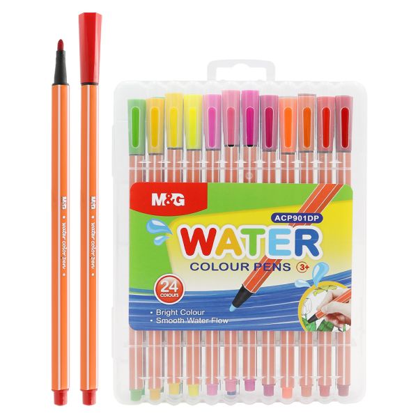 Fixy vodové, šesťhranné - sada 24 ks