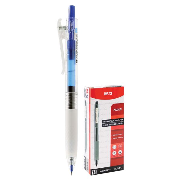 Pero gélové M&G TITAN hrot 0,5 mm - modrá náplň