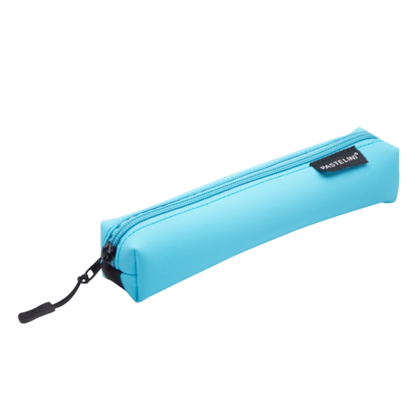 Etue PU úzka + elastic PASTELINI modrá