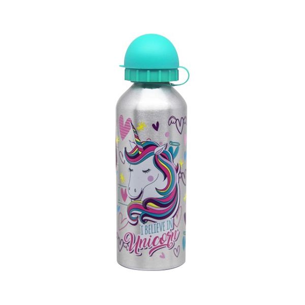 Fľaša hliníková Alu Flowy 500 ml, Unicorn