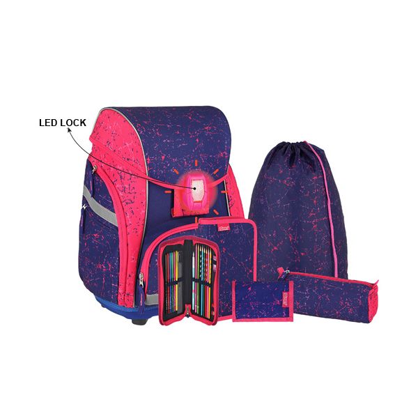 Školská taška - 6-dielny set, PRO LIGHT PREMIUM Pegasus, LED