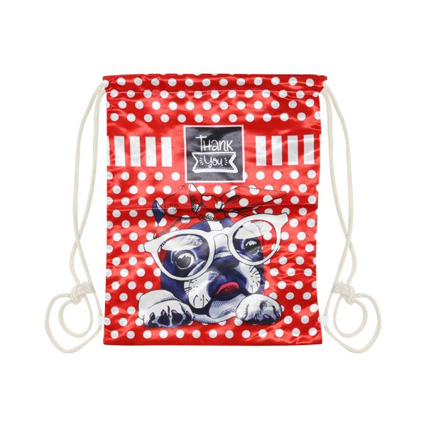 Vrecko na prezuvky - Dog Red Dots