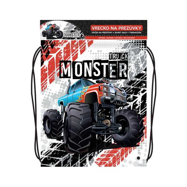 Vrecko na prezuvky s potlačou - Seria 4 - Monster Truck