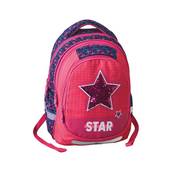 Školský batoh Maxx Play, Pink Star