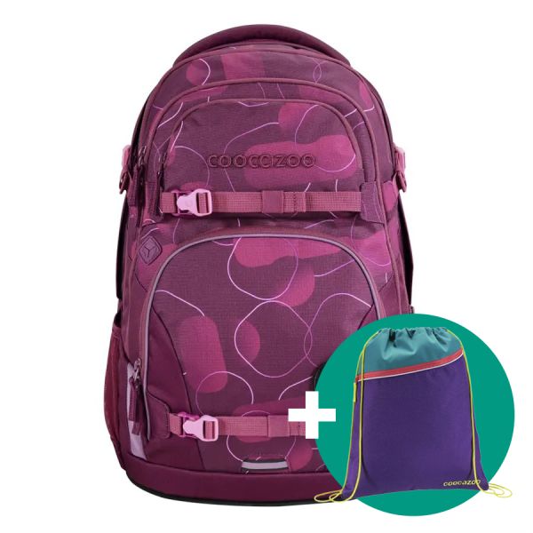 Školský ruksak coocazoo PORTER, Berry Bubbles, certifikát AGR