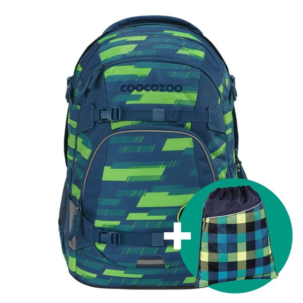 Školský ruksak coocazoo MATE, Lime Stripe, certifikát AGR