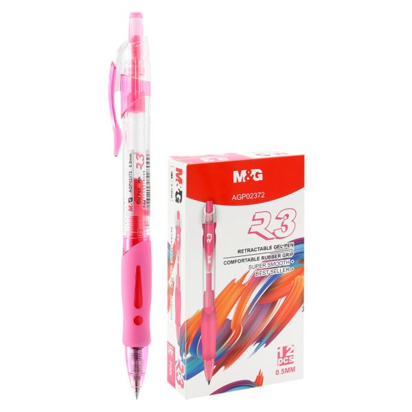 Pero gélové M&G R3 hrot 0,5 mm - ružová náplň